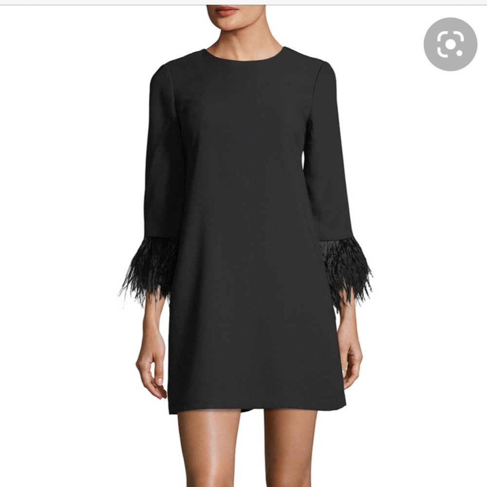 Club Monaco crepe feather shift dress - size 4